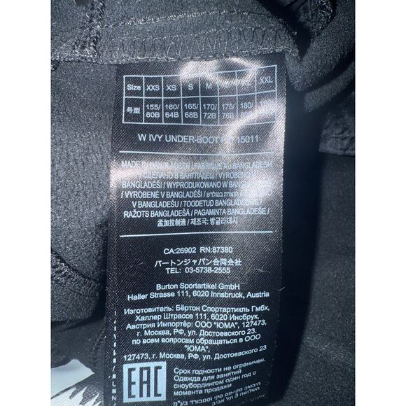 Burton Women’s Softshell Performance Pants Black – Zip Pockets – Size Medium - Picture 11 of 11